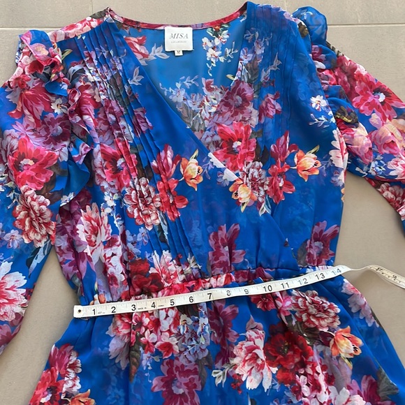 MISA Los Angeles floral, tiered, midi/maxi dress, long sleeve - Picture 10 of 16